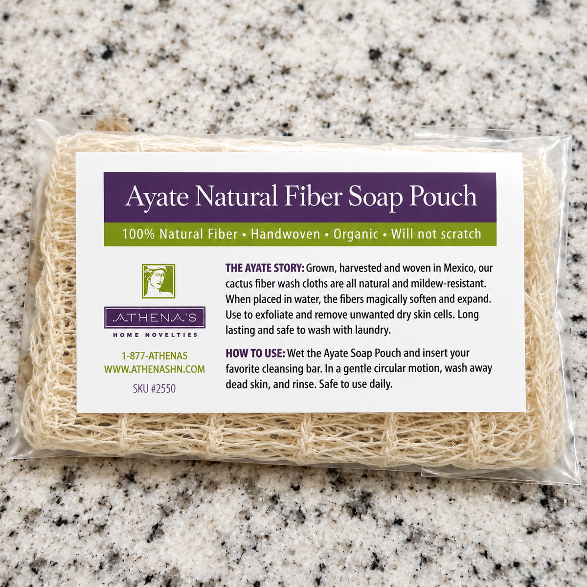 Cactus Fiber Ayate Soap Pouch 🌵 Exfoliate & Cleanse Naturally