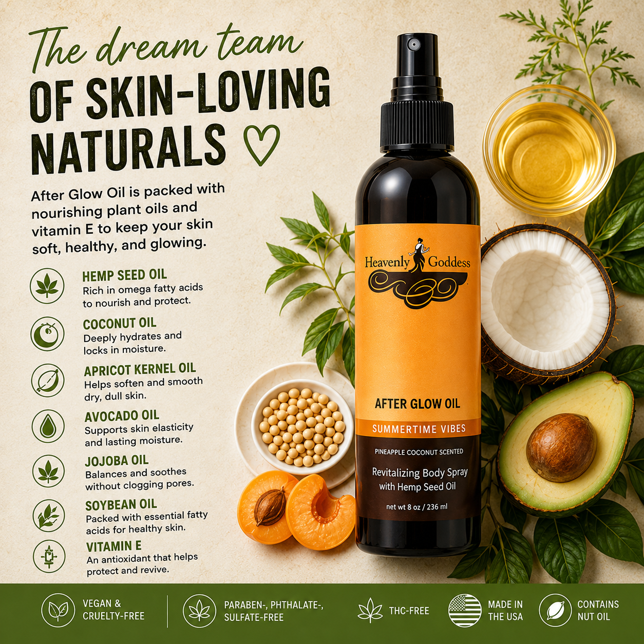 After Glow – All-Natural Skin Nourishing Oil Spray